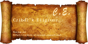 Czibók Eligiusz névjegykártya